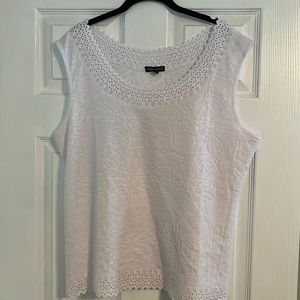 Chances R Women’s White Embossed Floral Shirt